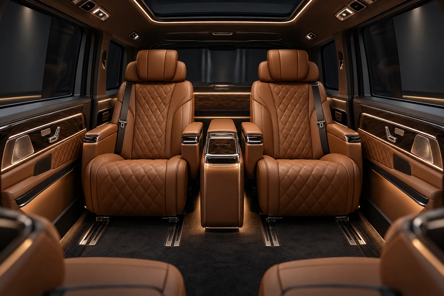 Дизайн-концепция салона V-Class с коньячной кожей